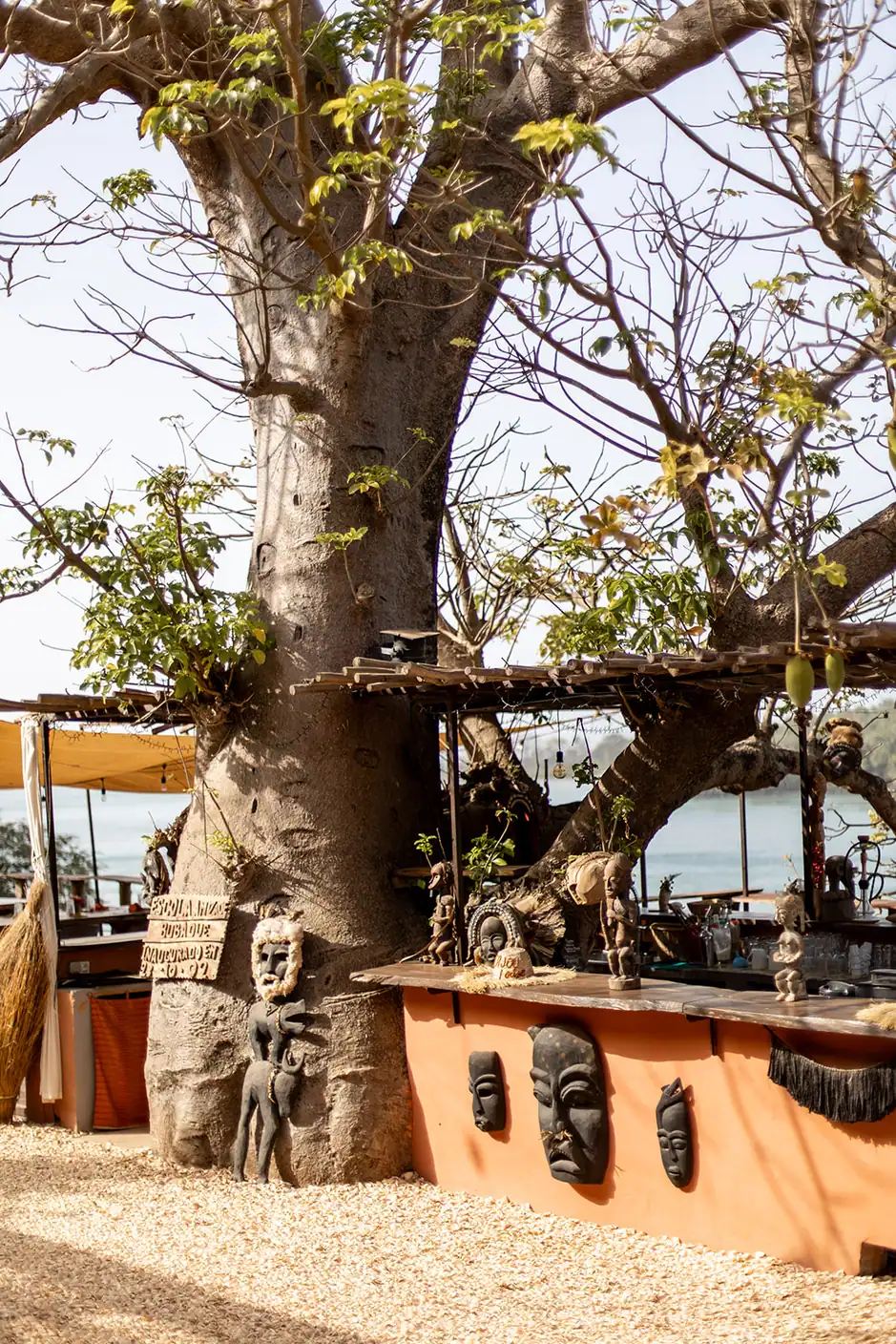 Terrasse et piscine du Cajou Lodge à Bubaque, photographie citée dans les mentions légales